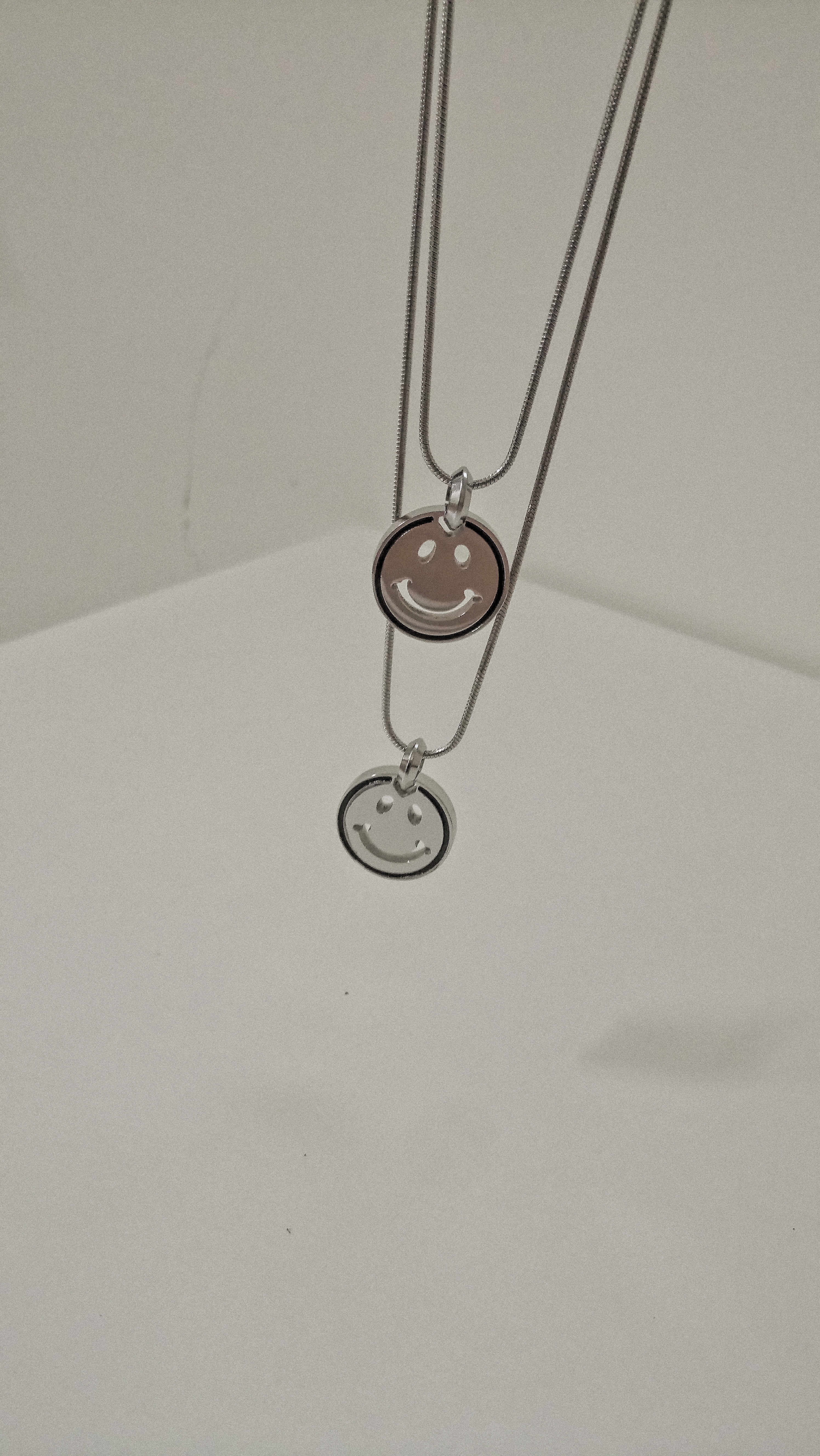 #現貨 (ACCN502) 鋼項鍊 笑臉吊墜