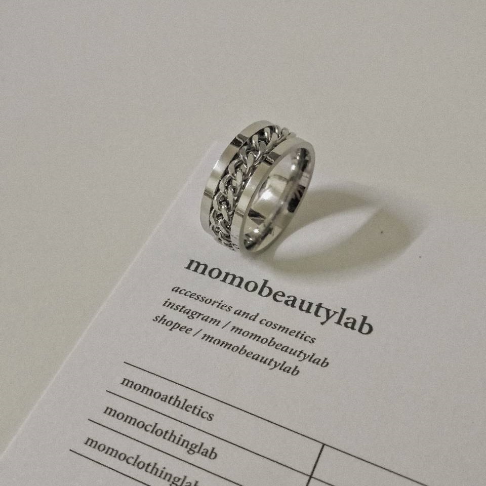 #現貨 (ACCR505) 鋼戒 旋轉鍊條寬戒