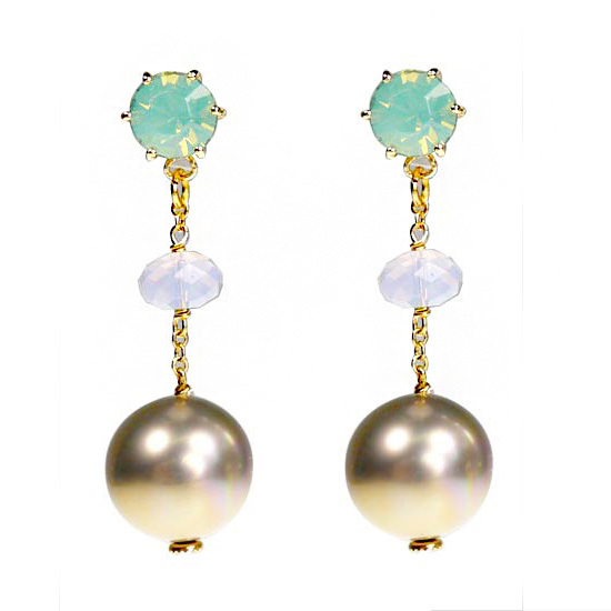 貝殼珍珠耳環 81E-027