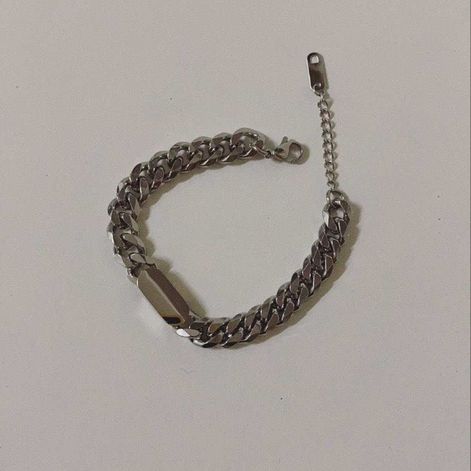 #現貨 (ACCB501) 鋼手鍊 金屬感粗鍊條古巴手鍊