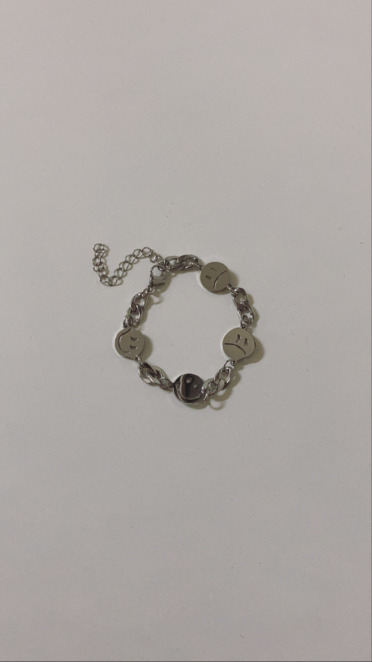 #現貨 (ACCB502) 鋼手鍊 喜怒哀樂鍊條