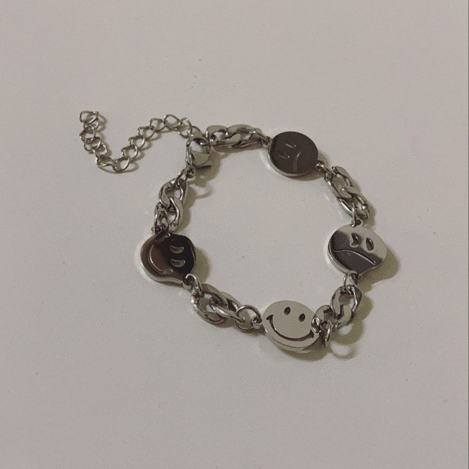 #現貨 (ACCB502) 鋼手鍊 喜怒哀樂鍊條