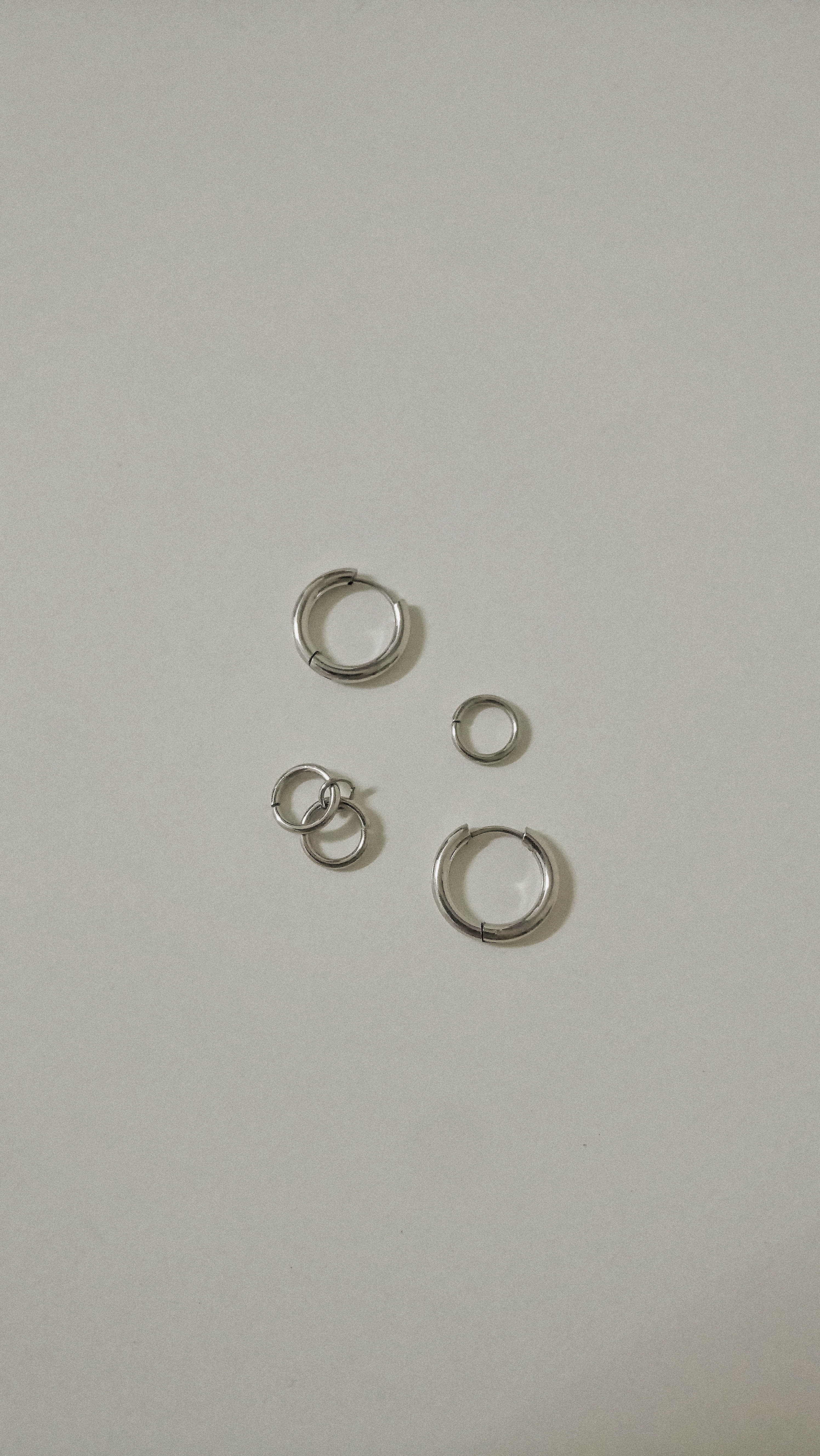 #現貨 (ACCE502) 鋼耳環 不對稱圈圈耳環