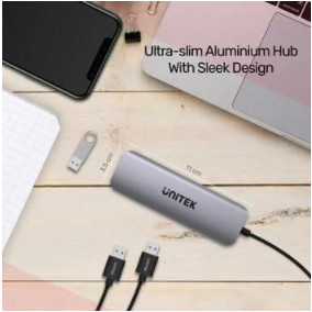 Unitek 6in1 筆記本電腦擴展神器|六合一|PD100W充電|超簿太空灰色堅固鋁合金外層|HDMI 4K|USB-C|USB-A|SD card|【10/19 截單，預計 :10月尾至11月中發貨】