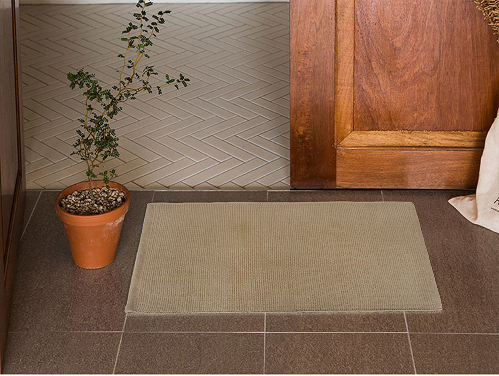 SHINANO純棉簡約風格踏墊(45x65cm)_深茶色