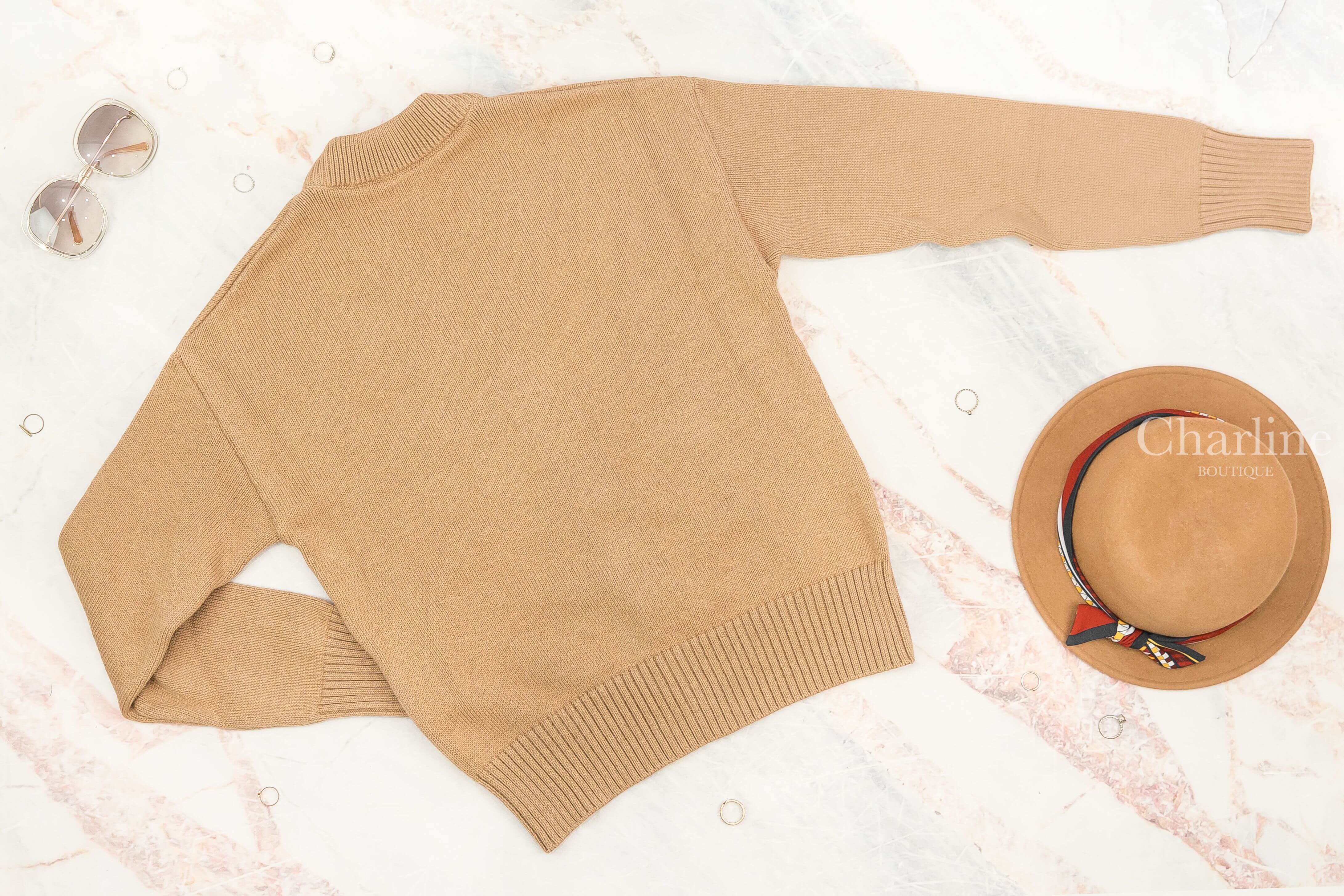 Ami Paris Ami De Coeur Oversize Cardigan 淺褐色紅針織大愛心羊毛混棉寬鬆開襟長袖外套-Charline Boutique 精品代購
