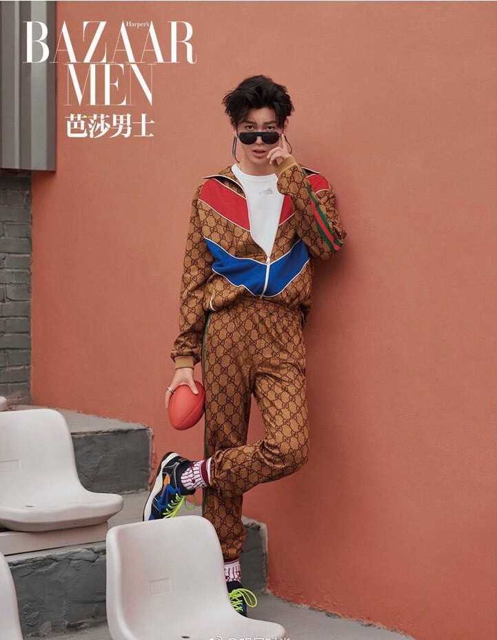 限時折扣 GUCCI 經典款 滿版Logo 大V運動套裝 外套 長褲