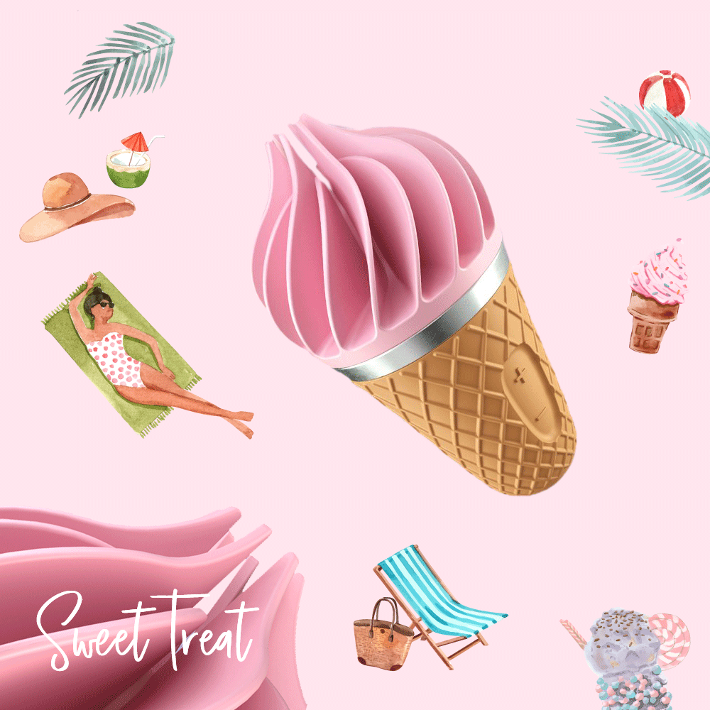 德國Satisfyer Sweet Treat 轉轉小甜筒震動器 - 粉紅色/黑色