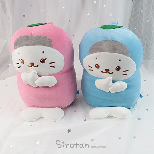 Sirotan絨毛娃娃 絨毛抱枕 忍者 海豹小白 30cm 粉 藍