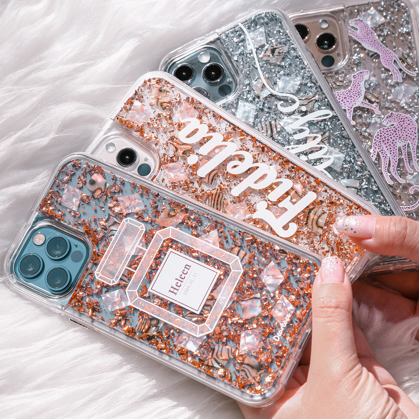 清新香水貝拉殼 - (訂製名字) iPhone客製化手機殼