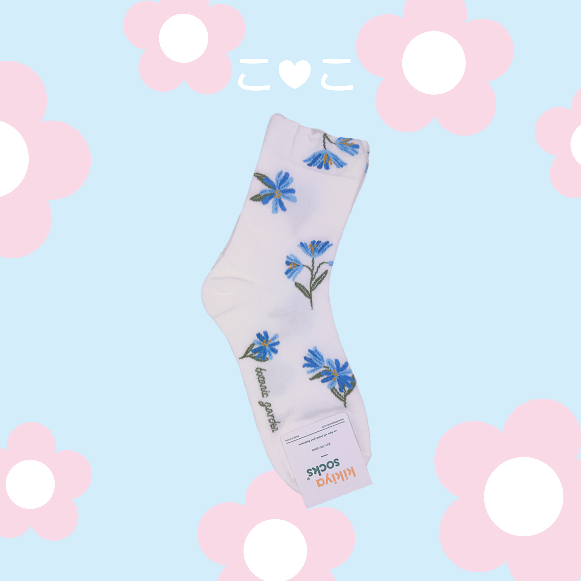 正韓花卉圖鑑糖果色襪子