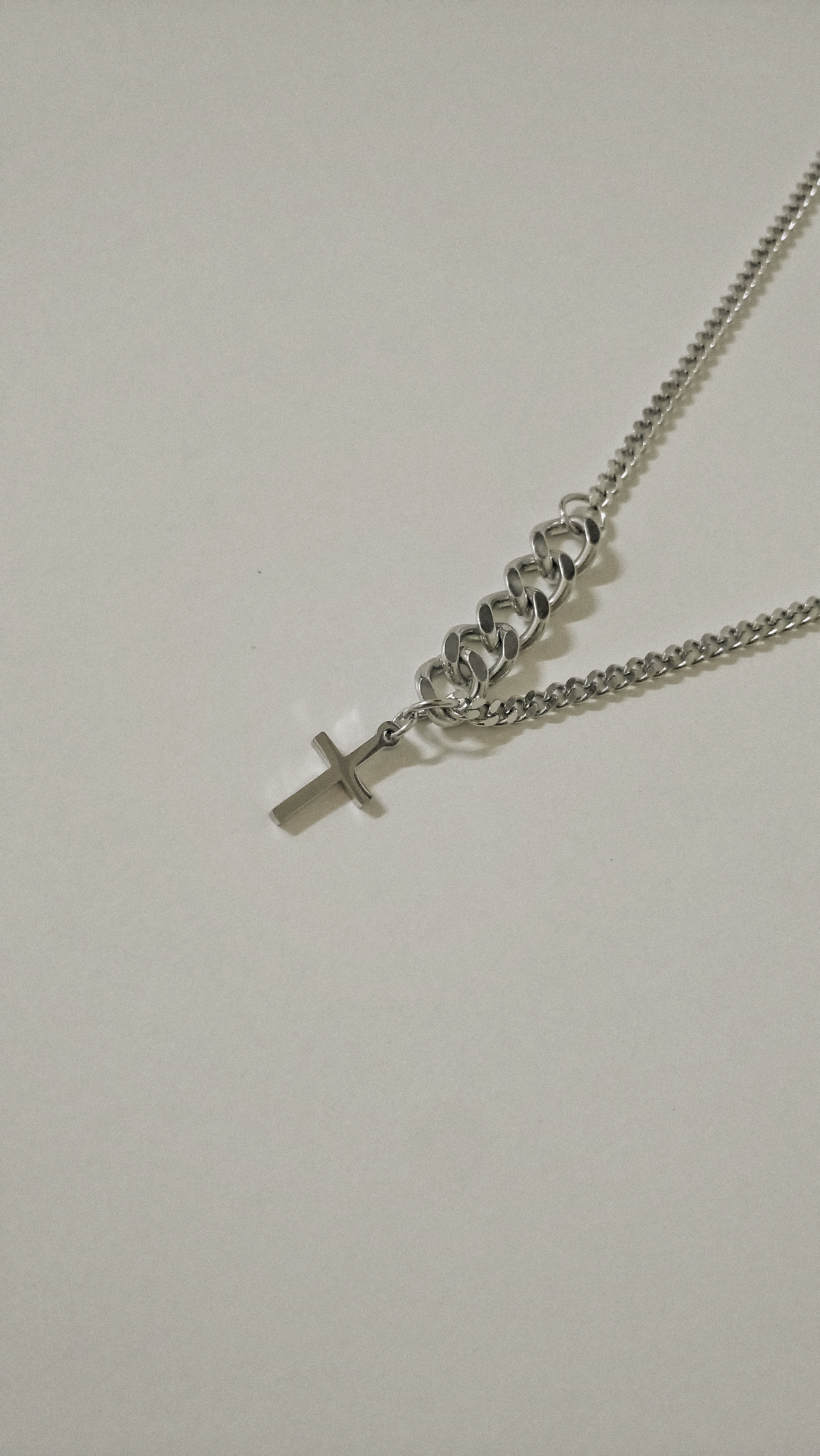 #現貨 (ACCN517) 鋼項鍊 十字架粗鍊條