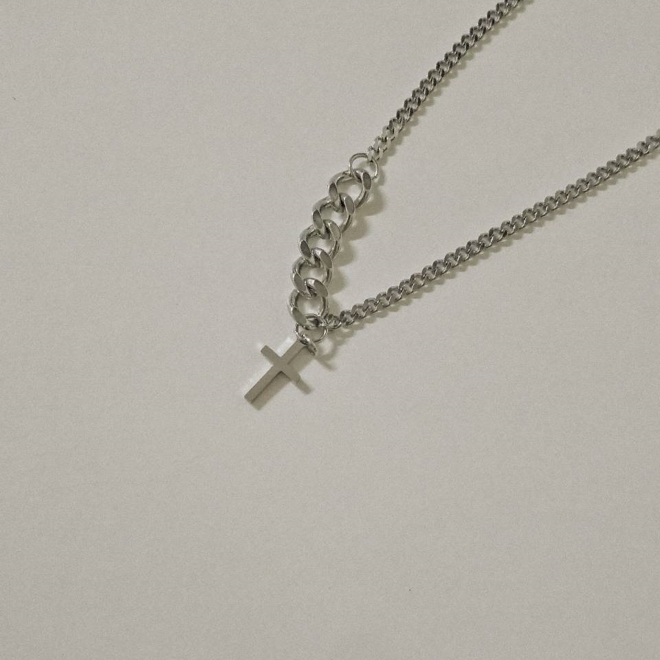 #現貨 (ACCN517) 鋼項鍊 十字架粗鍊條