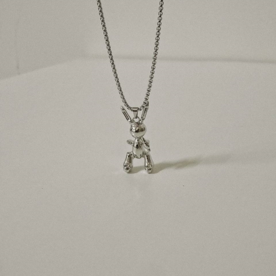 #現貨 (ACCN519) 鋼項鍊 金屬小兔子