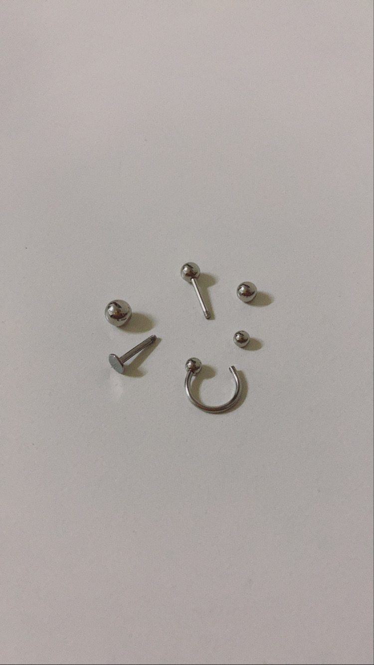 #現貨 (ACCE507) 鋼耳環 極簡轉珠耳環組