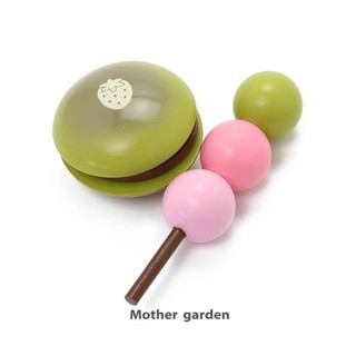 Mother Garden 木製家家酒玩具第一品牌 食物-銅鑼燒&丸子 原味、抹茶