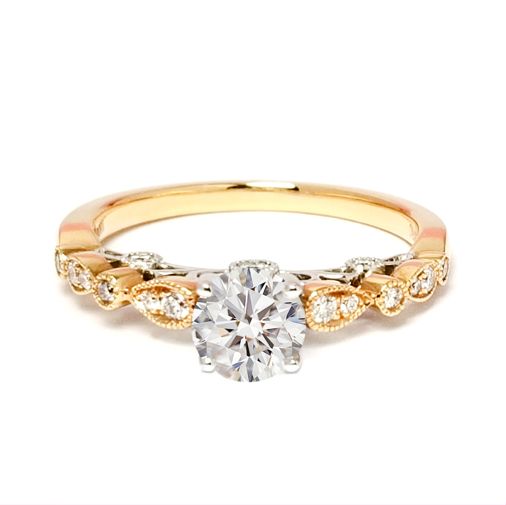 18K白 / 玫瑰金天然鑽石戒指托 (RS22HA1094C)