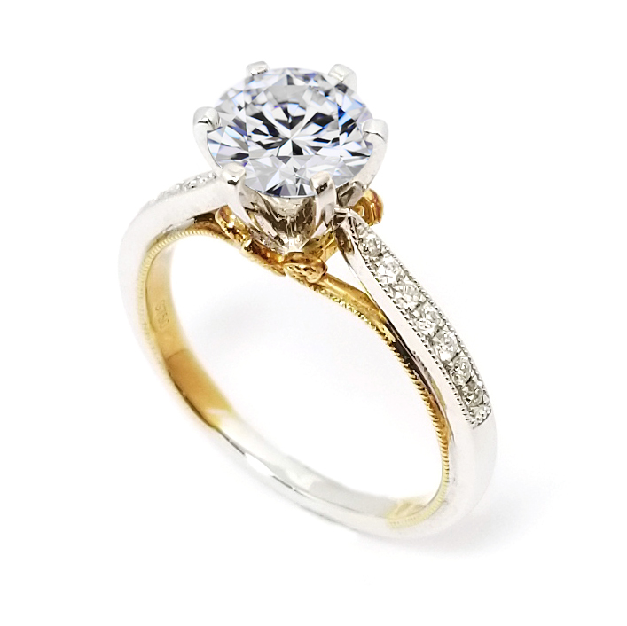 18K白金/黃金鑽石戒指托