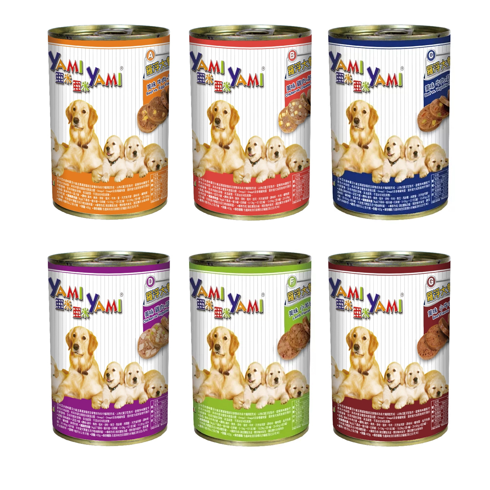 亞米亞米犬罐 羅浮大餐(6口味)400g |狗罐頭