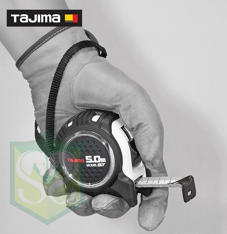 TAJIMA G7 LOCK 5M Measuring Tape 包膠加厚雙面拉尺(5m x 25mm)