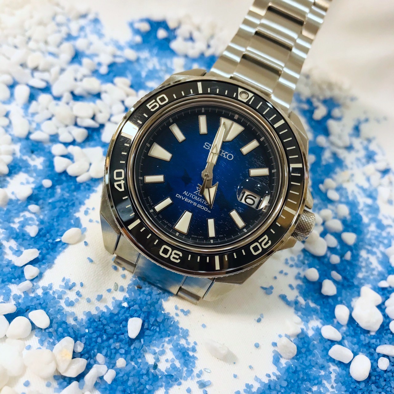 【SEIKO 精工】PROSPEX 愛海洋魟魚潛水機械錶 4R35-03W0B 43.8mm 現代鐘錶