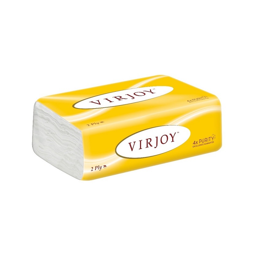 Virjoy 唯潔雅 軟抽面紙 黃色軟包 紙巾 (原箱30包) YR310VPY
