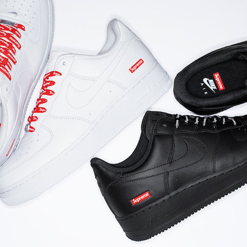 SUPREME X NIKE Air Force 1 Low 限量聯名款黑