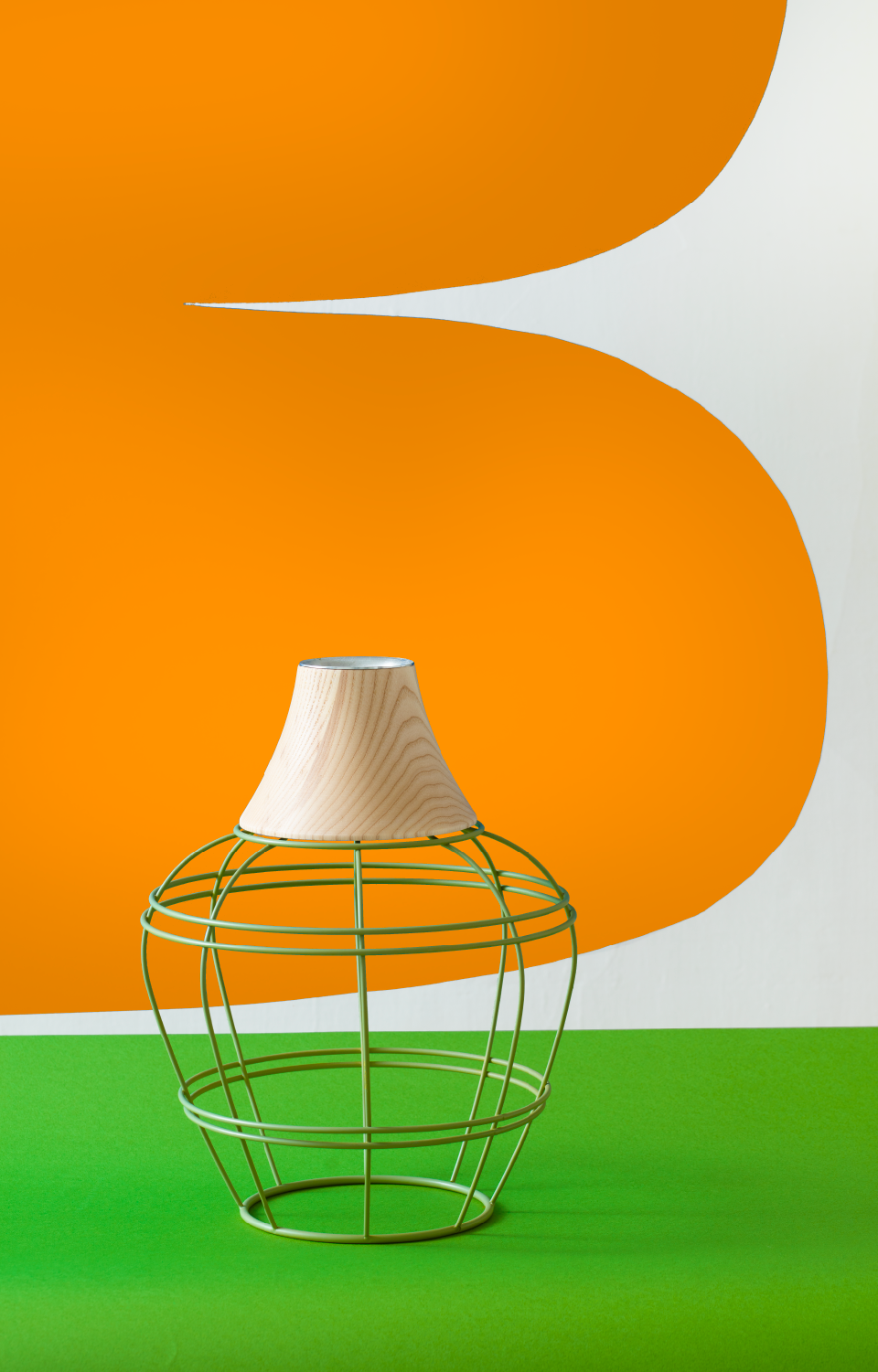 柒木綠色上下花器