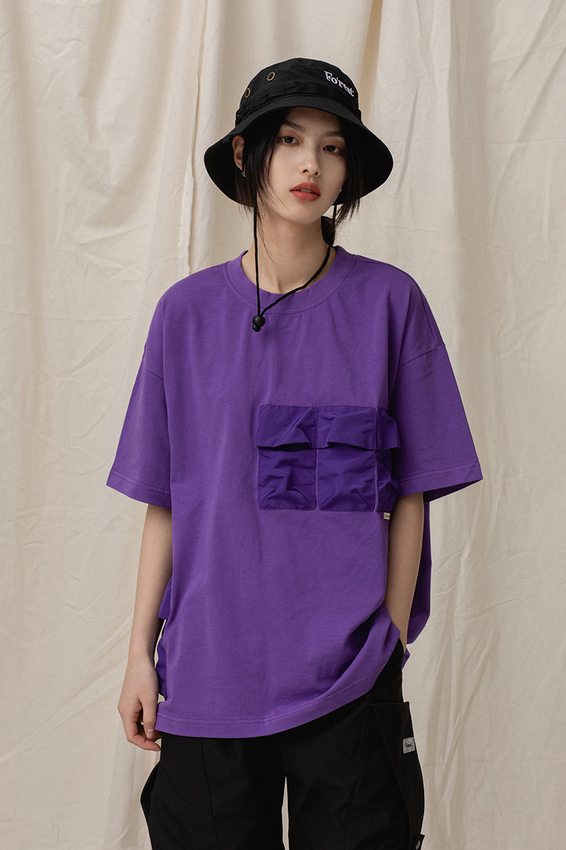 戶外多口袋棉質五分短袖