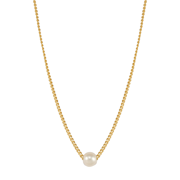 純銀項鍊，女士項鍊 單顆珍珠；典雅極簡質感（1171）