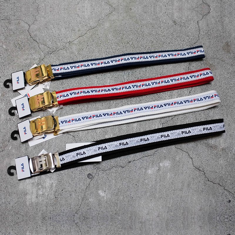 【車庫服飾】日本限定FILA LOGO BELT 織條 腰帶 布腰帶