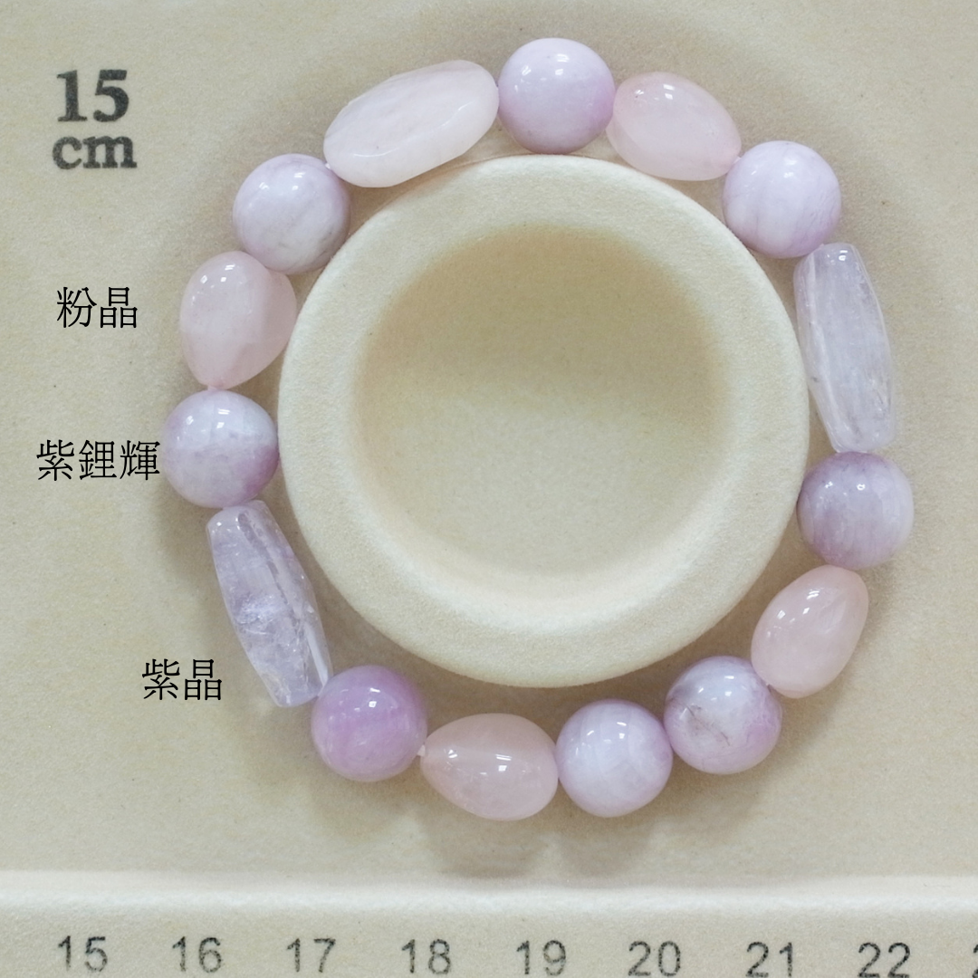 B085紫晶/粉晶/紫鋰輝/能量石/珠寶/飾品/純手工/純天然/療癒/冥想/凈化/護身符/健康運