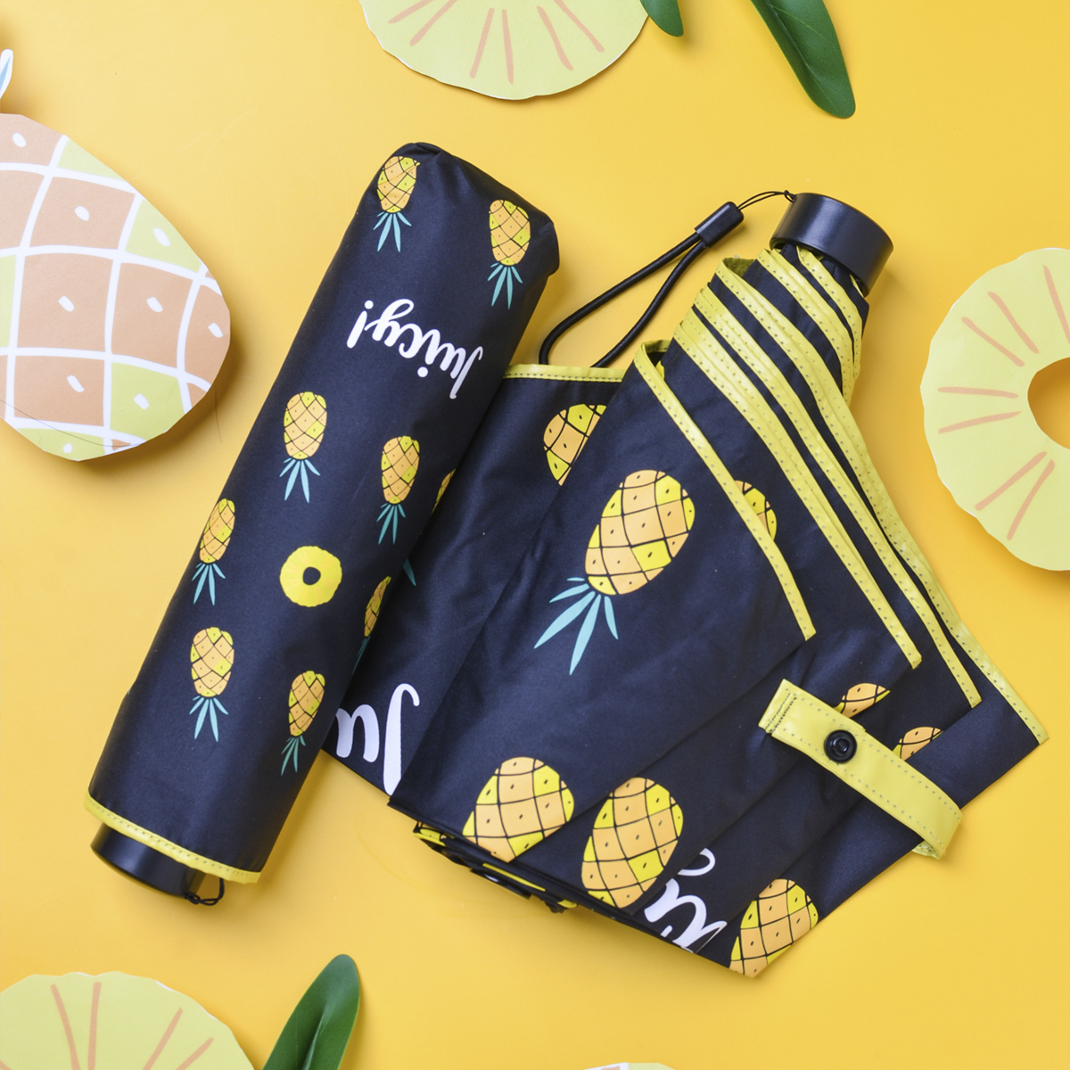 夏日時光晴雨傘．Juicy鳳梨(輕量/防風/防曬/抗UV)