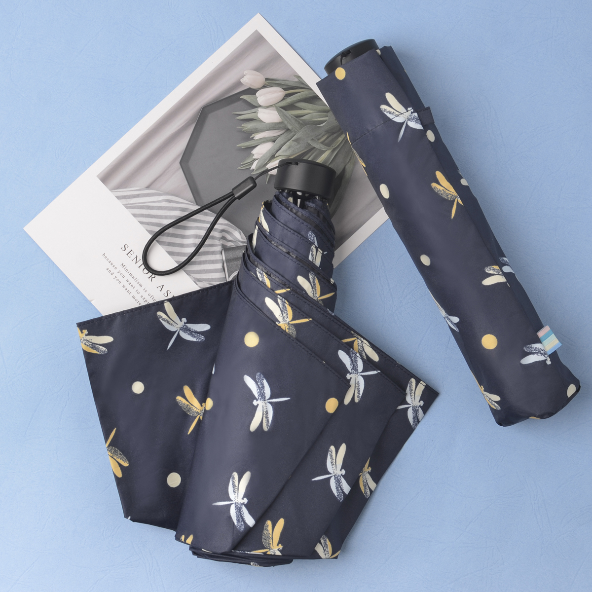 Rainbow House 晴雨傘 蜻蜓飛飛 防風 防曬 輕量 大傘面