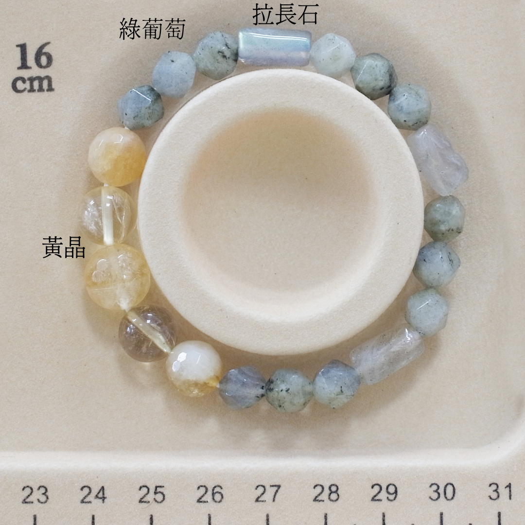B087葡萄晶/拉長石/黃晶/能量石/珠寶/飾品/純手工/純天然/療癒/冥想/凈化/護身符/健康運