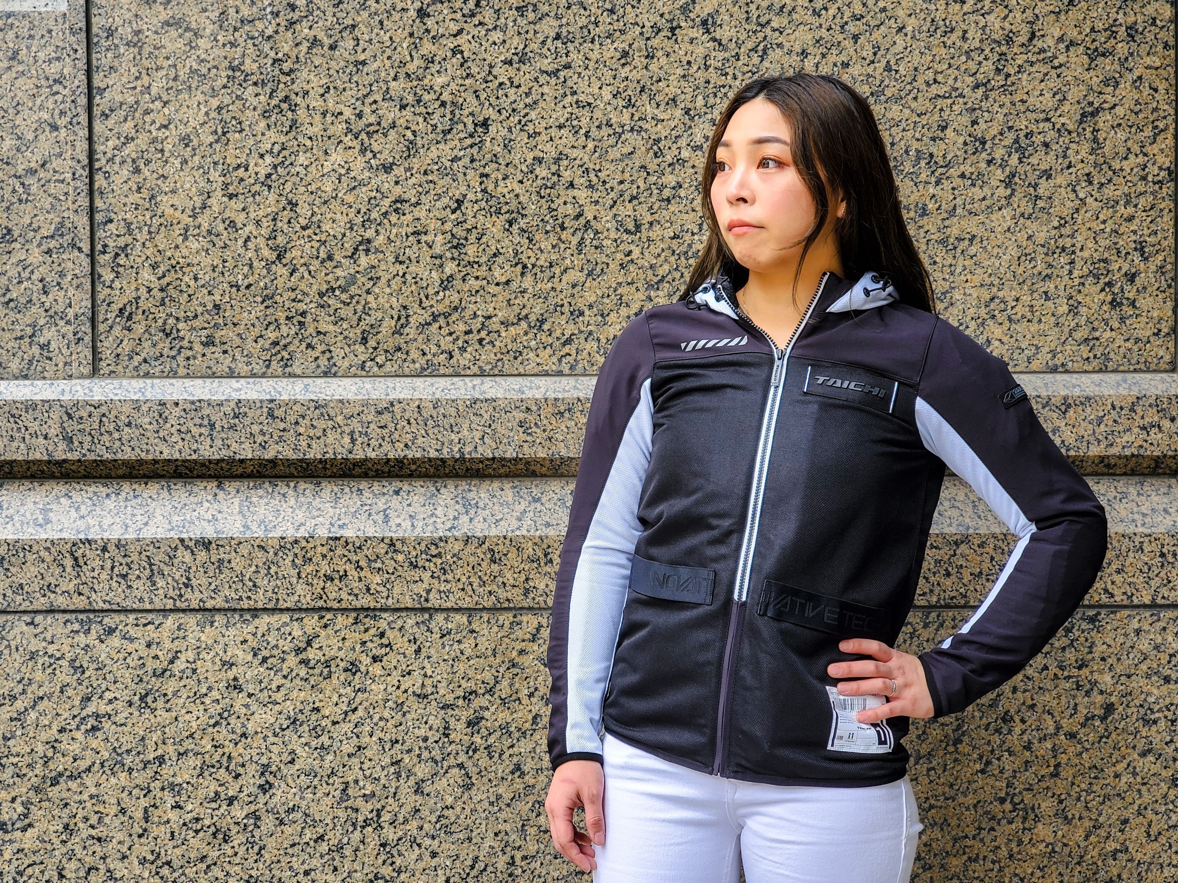 TAICHI RSJ334 BLACK/WHITE 女版 黑白 夏季 透氣 防摔衣