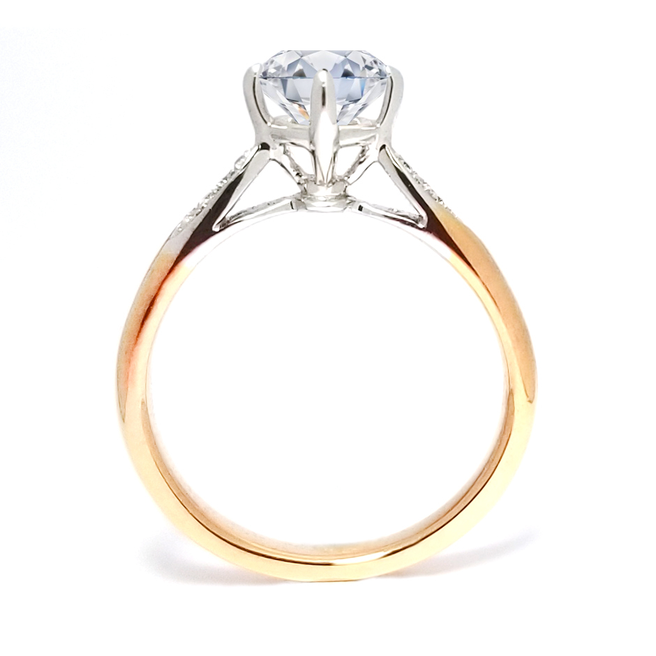 18K白金/玫瑰金鑽石戒指托