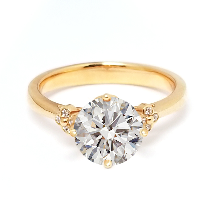 18K 玫瑰金天然鑽石戒指托 (RS11A14014)