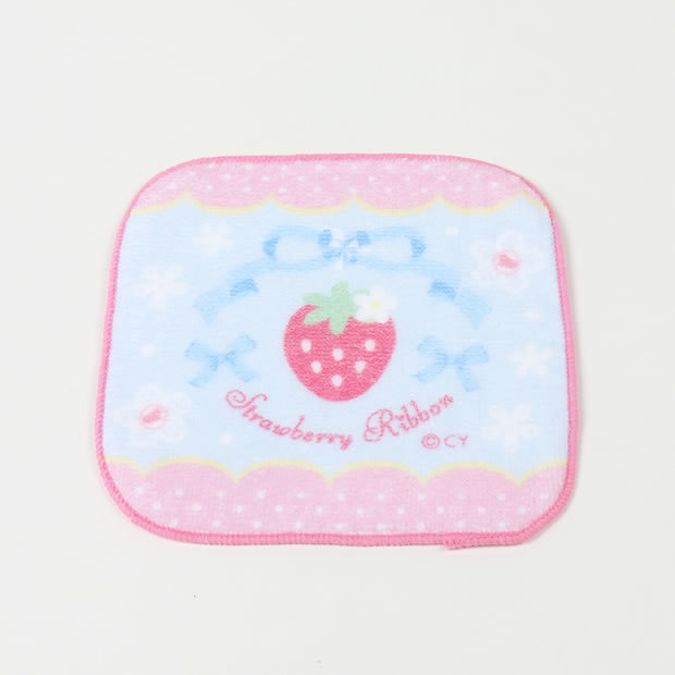 Mother Garden手帕-蝴蝶結 粉、藍 蕾絲粉黃