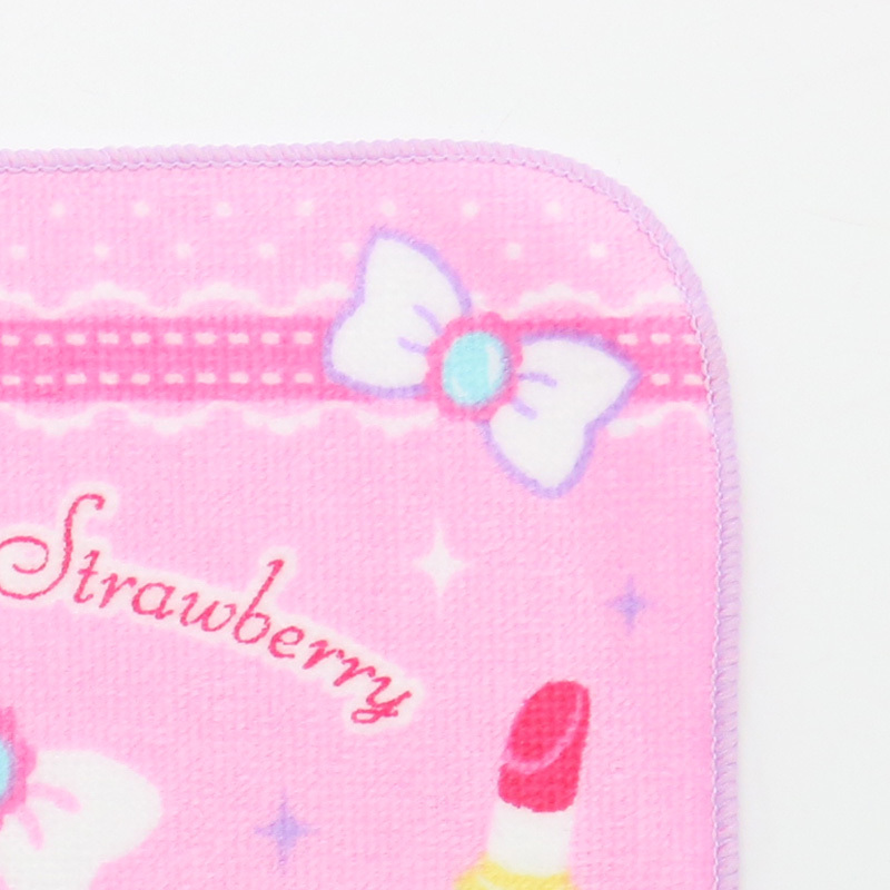 Mother Garden 小方巾 美妝 草莓滿版 粉、藍 化妝品花紋
