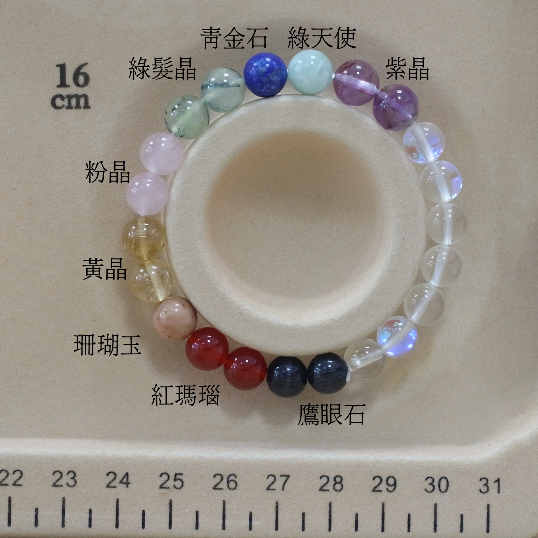 B101紫晶/白晶/粉晶/綠髮晶/青金石/綠天使/黃晶/紅瑪瑙/能量石/珠寶/飾品/純手工/純天然/療癒/冥想/凈化/護身符/健康運
