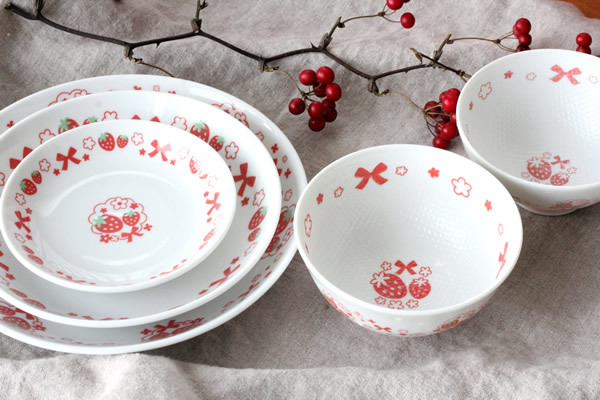 Mother Garden餐具【草莓花束系列】不沾飯碗 陶瓷 瓷器 手工 日本製