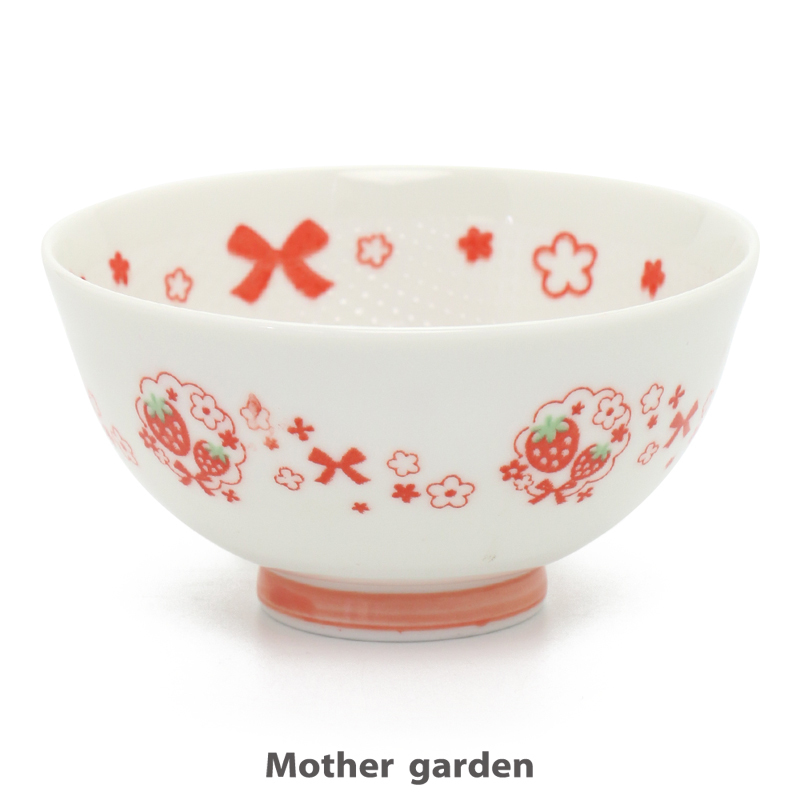 Mother Garden餐具【草莓花束系列】不沾飯碗 陶瓷 瓷器 手工 日本製