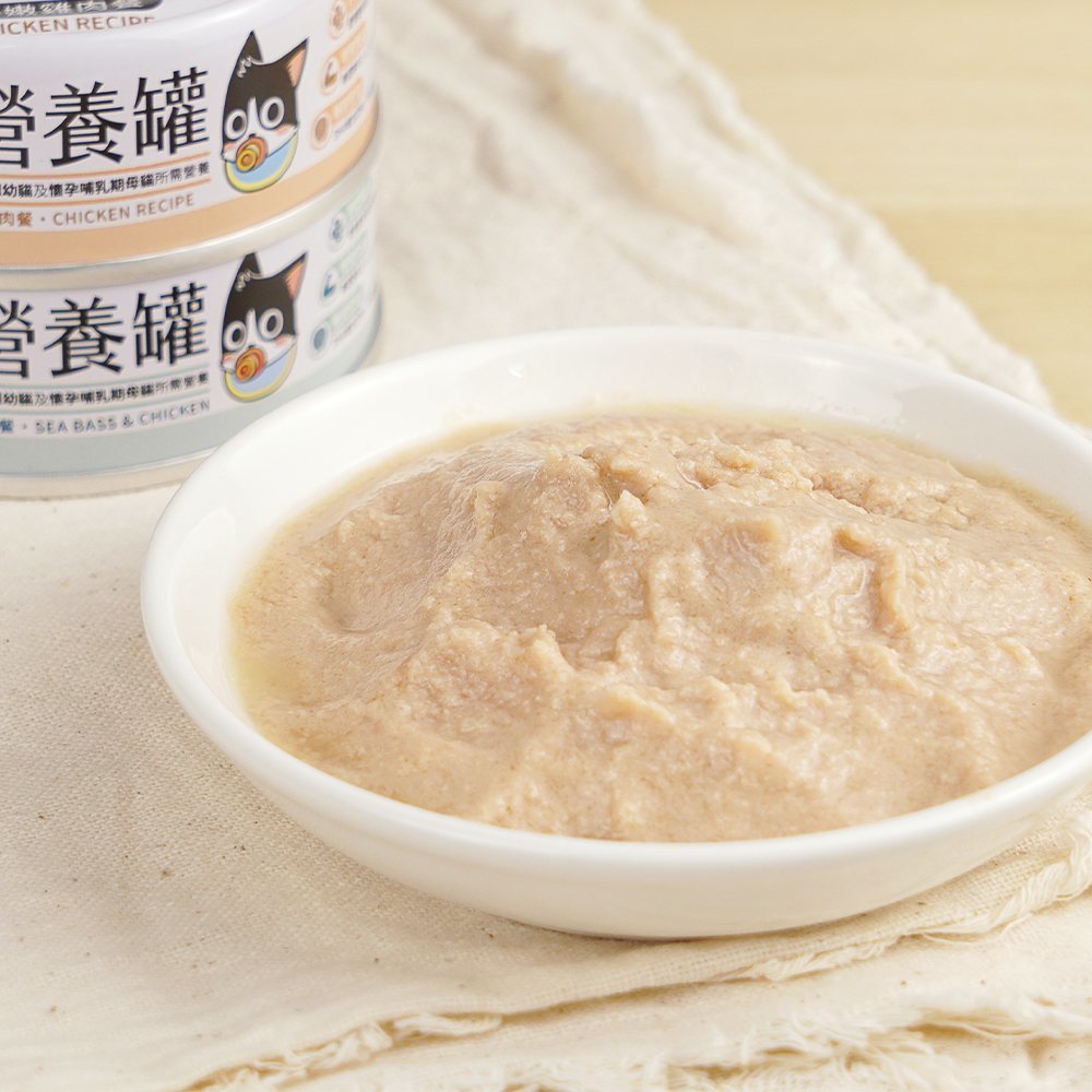 汪喵星球 - 幼母貓營養無膠主食罐 (鱸魚雞) 80g [貓用]