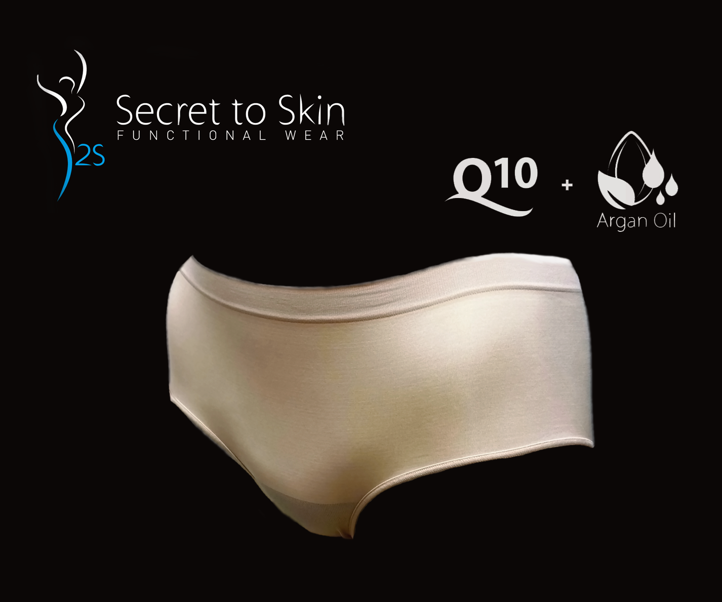 Secret to Skin 銀元素抗菌Q10堅果油潤膚內褲 (皮膚色)