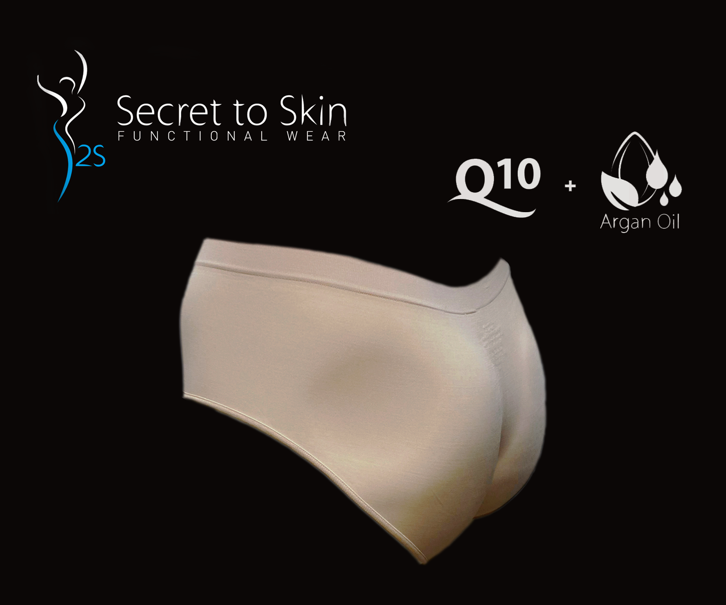 Secret to Skin 銀元素抗菌Q10堅果油潤膚內褲 (皮膚色)