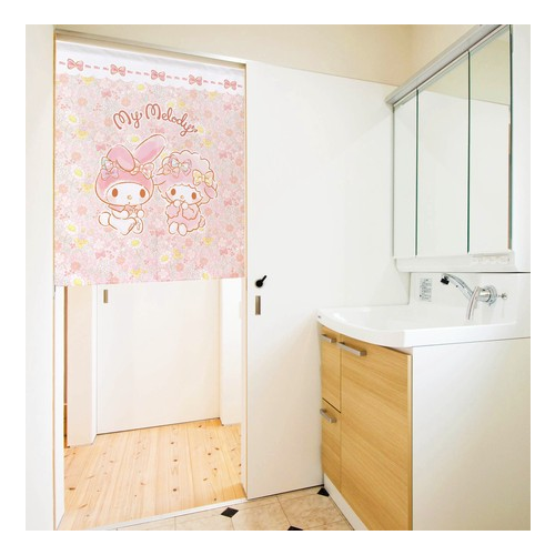 Sanrio My Melody 短門簾 85×90cm  與Piano 在一起 #CM21SD-92162