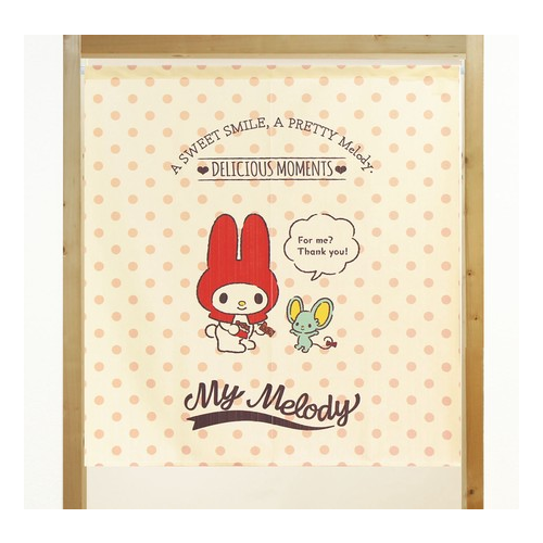 Sanrio My Melody 短門簾 85×90cm  波點 #CM21SD-92161