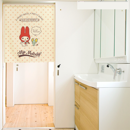 Sanrio My Melody 短門簾 85×90cm  波點 #CM21SD-92161