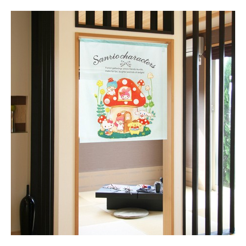 Sanrio 公仔大集合短門簾 85×90cm  蘑菇屋 #CM21SD-92218